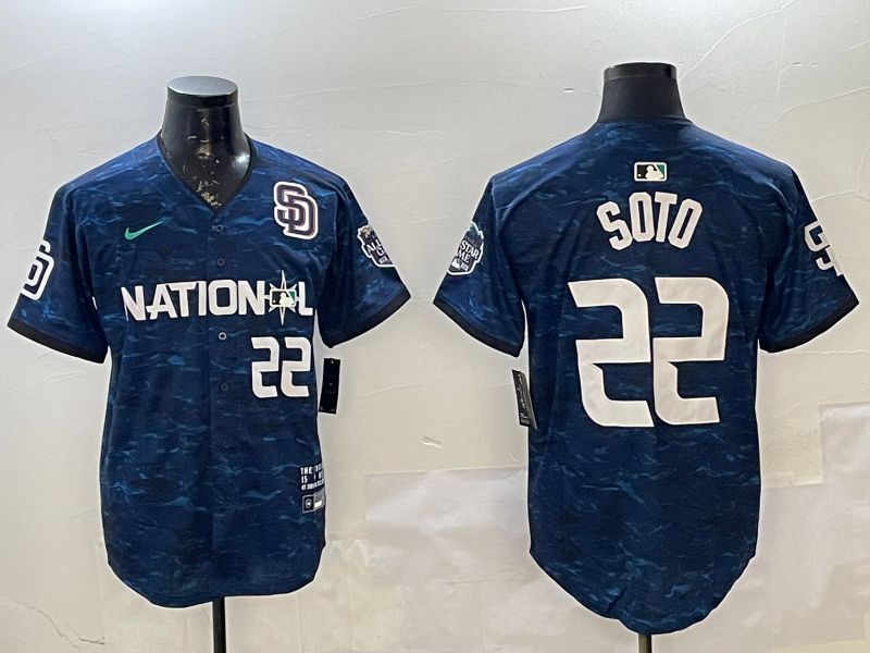 Men San Diego Padres #22 Soto Blue All star 2025 Nike MLB Jersey style 3->san diego padres->MLB Jersey